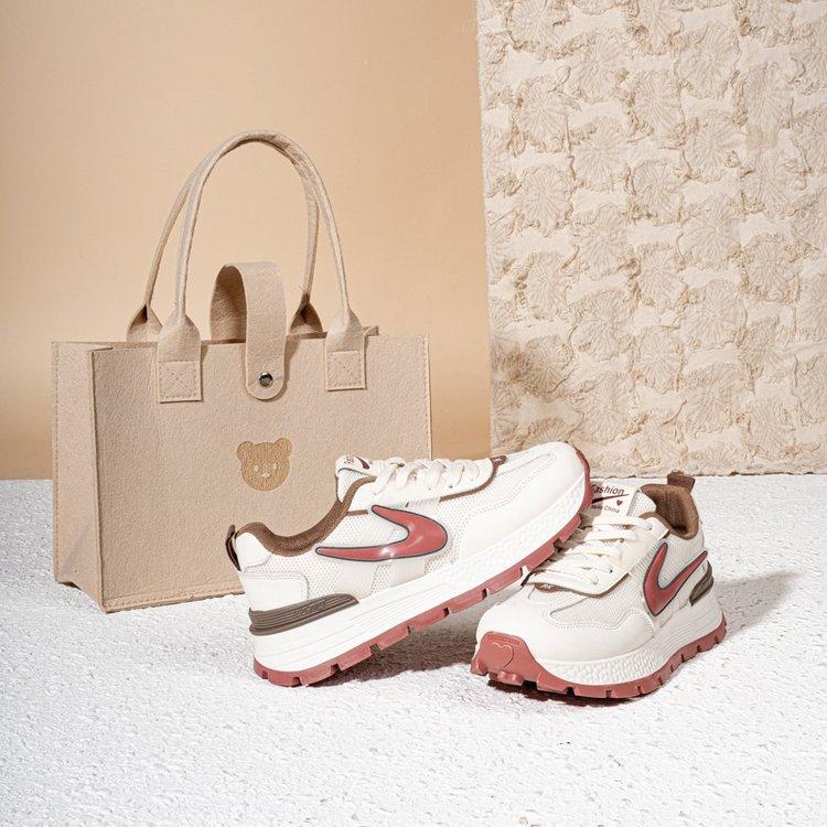 

Интернет-платформа знаменитостей Обувь Форреста Гампа 2024 года, новый иностранный стиль, весна и осень, удобная универсальная повседневная спортивная обувь для пап, модная обувь 40 розовый