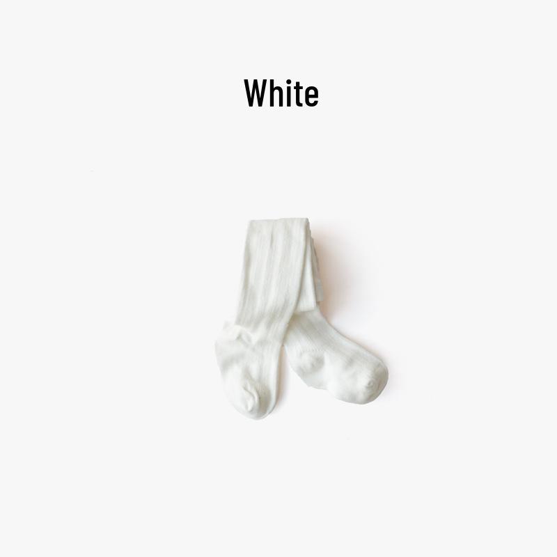 Girls' Thin Cotton Dance Tights - Spring & Autumn White Base Layer Socks