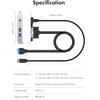 20Gbps USB3.2 Gen2x2 Frontpanel-Adapter, USB-C und USB zu USB3.2 Type-E Key-A 20Pin und 19Pin USB-Anschlüssen mit PCIe-Halterung