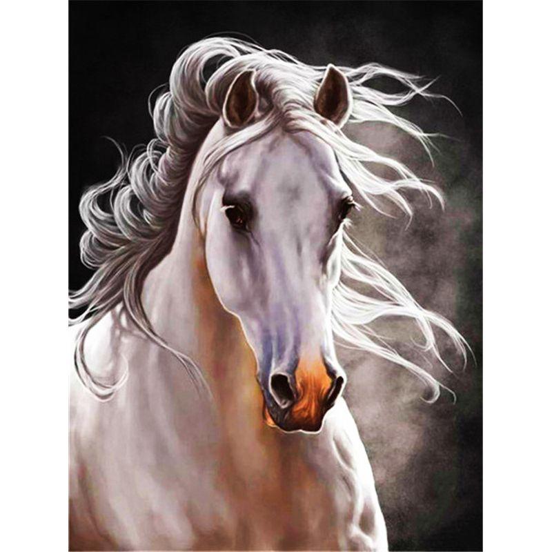 Diamond Painting Horse Full Round Diamond Embroidery Animals Picture 5D Diy Mosaic Rhinestone Home Decoration
