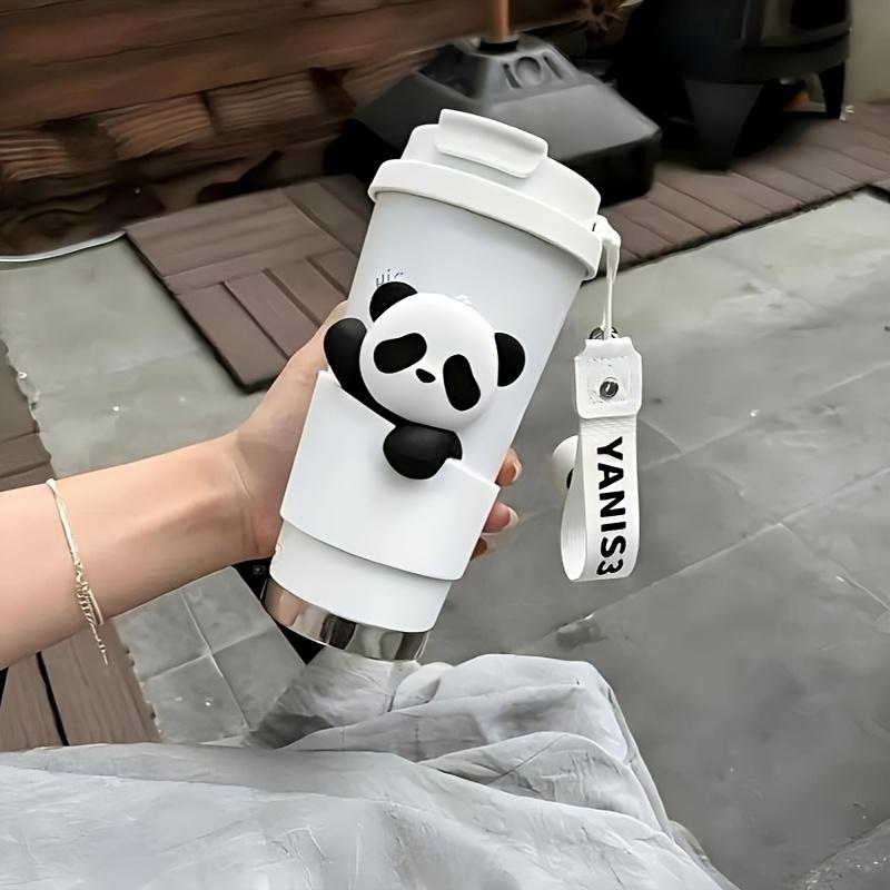 Insulated SUS316 Ceramic Stainless Steel Panda Coffee Mug BPA FREE Travel Mug 520ml 17oz Free Carry Freesip and Spout Twist On Lid Best Cup