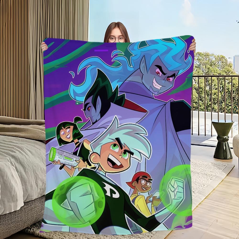 Cartoon D-Danny P-Phantoms Blanket Skin Friendly Comfort Warm Soft Plush Blanket Suitable Sofa Living Room Office Bedroom