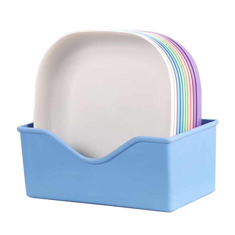 ZISIZ Wheat Straw 3-Compartment Waste Plate Set