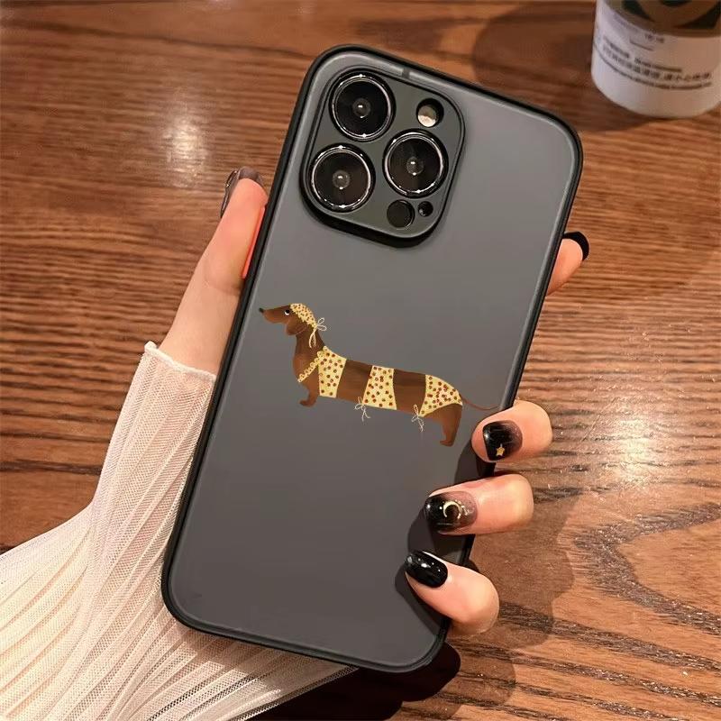 Cute Dachshund Bulldog Pattern Phone Case For Samsung Galaxy S26 S25 Ultra S24 S23 FE S22 S21 Plus S20 A56 A55 A54 A35 A16 Cover