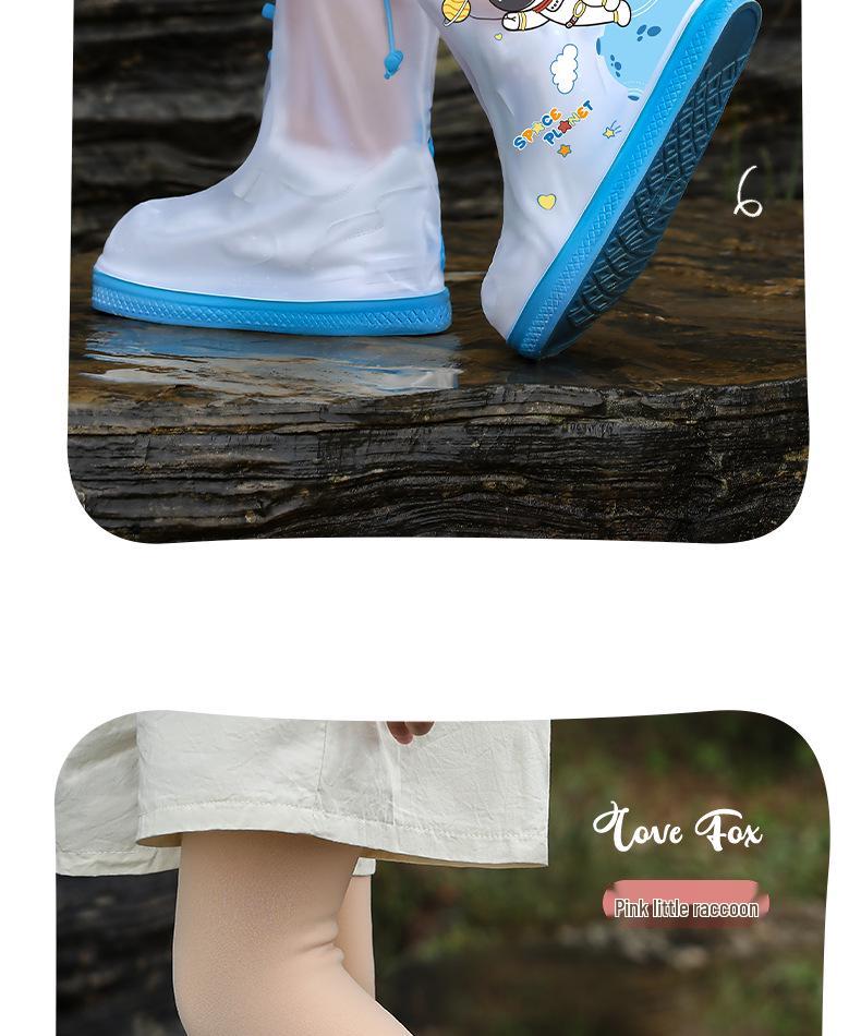 Mei Kids' Waterproof Non-slip Rain Shoe Covers for Boys & Girls - Durable, Thickened Overshoes.