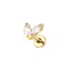 Titanium Internal Threaded 16G Animal Series Snake Cat Fish CZ Labret Piercing Jewelry Conch Helix Cartilage Earring Stud