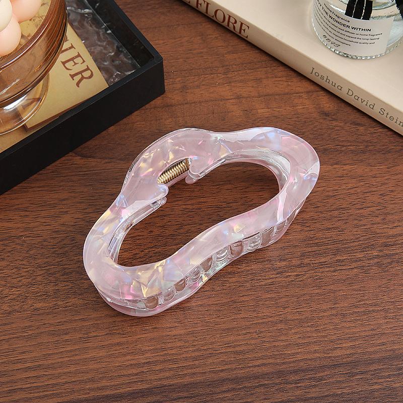 Simple Cloud~ Grab Clip High-End Temperament Hairpin Temperament Back Head Plate Hairpin Sweet Hollow Hair Grab Accessories