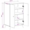 Shoe Cabinet BREDA 59.5 x 39.5 x 90 cm Engineered Wood Concrete Grey