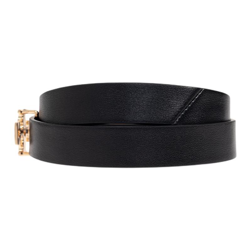 TORY BURCH Double-sided color-blocking design, leather brass belt, women's black - 157857001-Black XL