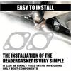 2 pieces of car exhaust gaskets - muffler high-temperature sealing gasket, enhanced high-temperature gasket
