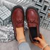 Fashion Bowknot Slip On Loafers for Women 2025 New Summer Solid Color Leather Shoes for Woman Comfort Soft Sole Platform Loafers