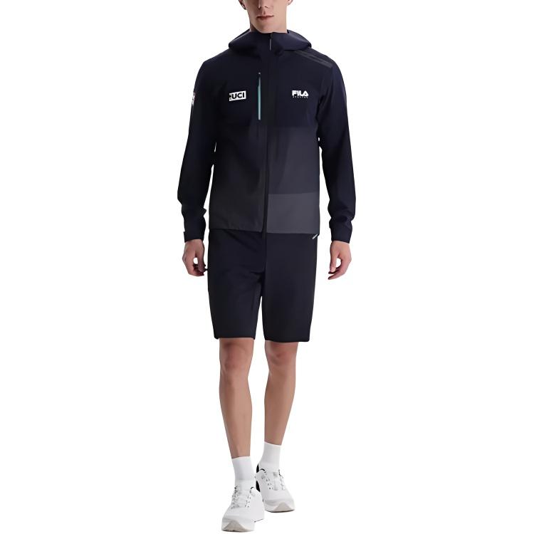 FILA Cycling Solid Color Comfortable Fashion Lightweight Versatile Jacket Men Jacket Deep-Blue A11M528701F-DB