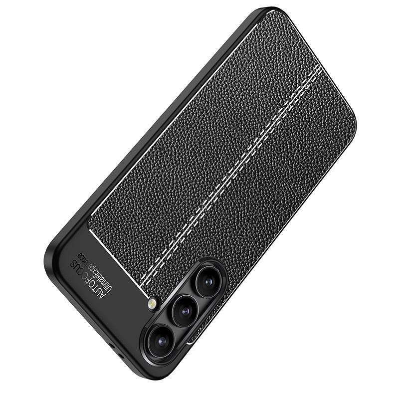 For Samsung Galaxy S24 FE Case Litchi Texture TPU Flexible Phone Cover