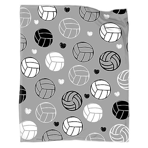 Sports Volleyball Printed Flannel Blanket Sheet Bedspread Nap Blanket Blanket