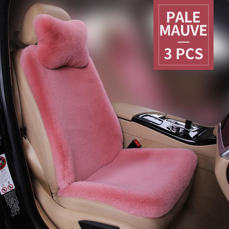 Universal Winter Car Seat Cushion Headrest Faux Fur Sheepskin Front Rear Thickened Plush Car Seat Cover Warm Fluffy Auto Cushion