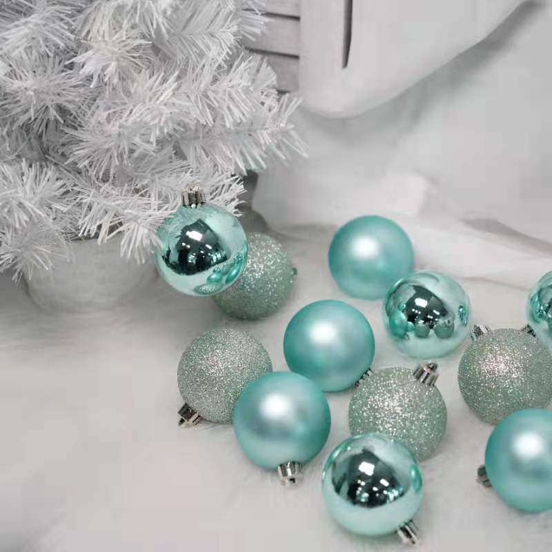 12Pcs/Box 6/8CM Mini Christmas Ball Ornaments Decorations for Xmas Tree Balls Christmas Hanging Balls for Holiday Wedding Party
