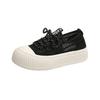2025 summer new hollow socks shoes breathable student Japanese big head shoes ins tide Korean version of white shoes DT018