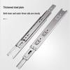 Stainless Steel Soft-Close Drawer Slides: Three-Section, Self-Opening, Silent Runners