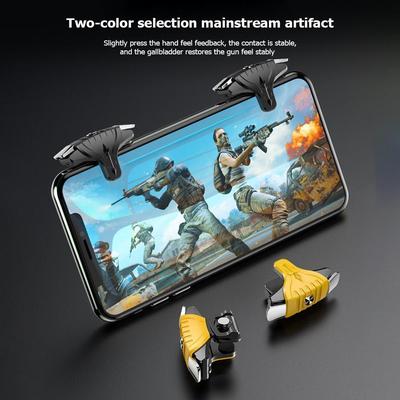 F01 זוג כפתורי ג'ויסטיק טריגר למשחקי PUBG בקר משחק למובייל מכונה אלקטרונית לירי אביזרים