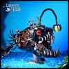 Mechanical Anglerfish Building Blocks Model Kit with LED Light Creative Assembled Display Toy Complex Construction Set for Adult