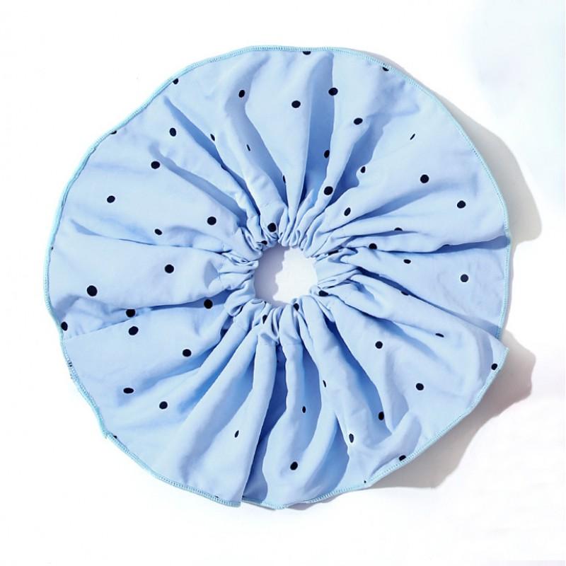 25cm Oversized Polka Dot Hair Tie Women Korean Style Mesh Scrunchie Bow Headband Accessory Ponytail Sweet Minimalist