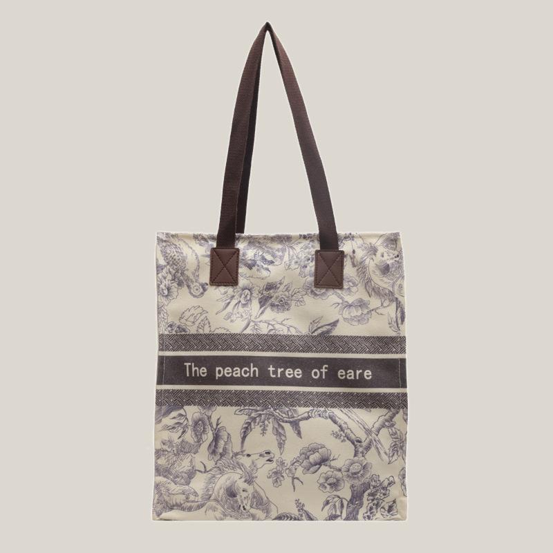 Borsa in tela stampata Borsa a tracolla da donna Borsa da pendolarismo di grande capacità Borsa in tessuto culturale e creativo