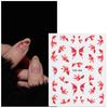 1 Sheet Red Goldfish Butterfly Nail Art Stickers Adhesive Decals Decorations Transfer Charms Accessories