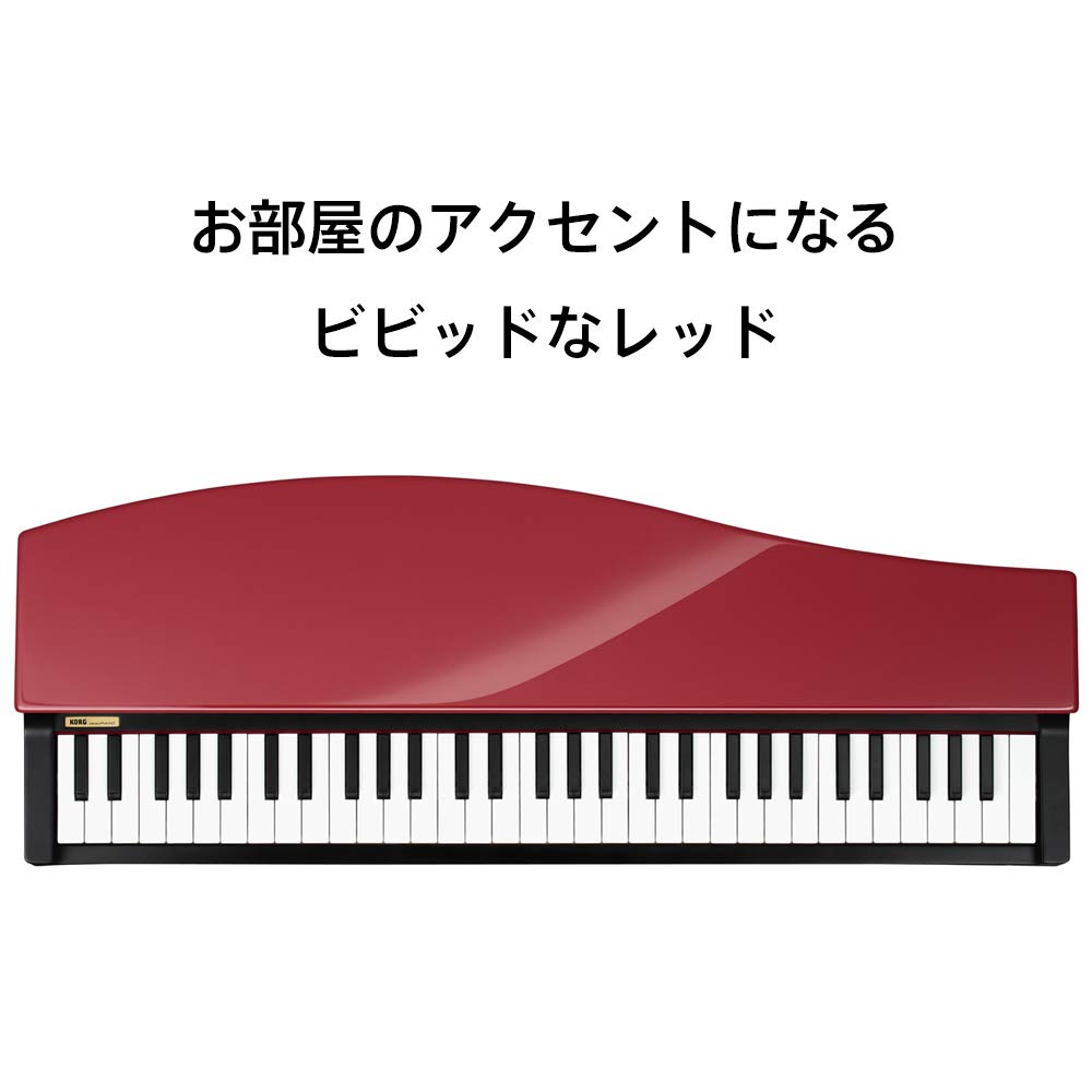 Korg MicroPiano Mini Keyboard 61 Keys 61 Built-in Demo Songs Red