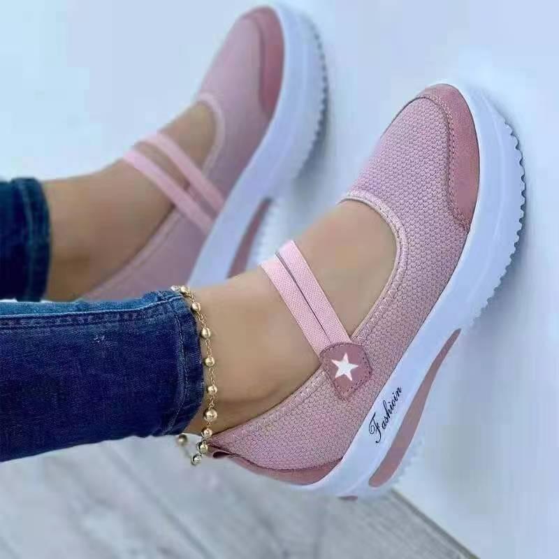 Women's Summer Flat Round-Toe Low-Top Casual Slip-On Shoes, European Style, Available In Large Sizes.
