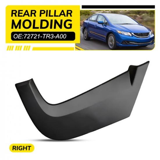 Right Side For 2012-15 Honda Civic Rear Door Window Pillar Molding Garnish Trim