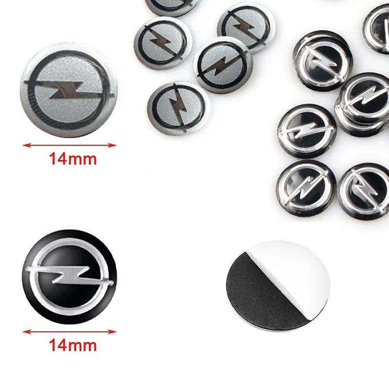 2pcs 5pcs 10pcs 3D 14mm foropel car key fob case Badge button Badge logo straight folding remote Keychain Replacement Sticker