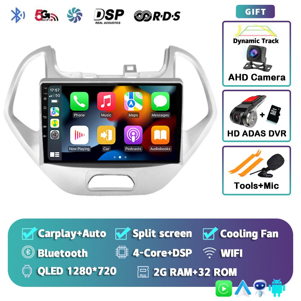 Android 14 Carplay Auto Car Radio For Ford FIGO KA 2015-2020 Multimedia Video Player Navigation GPS DSP Audio No 2din DVD Stereo