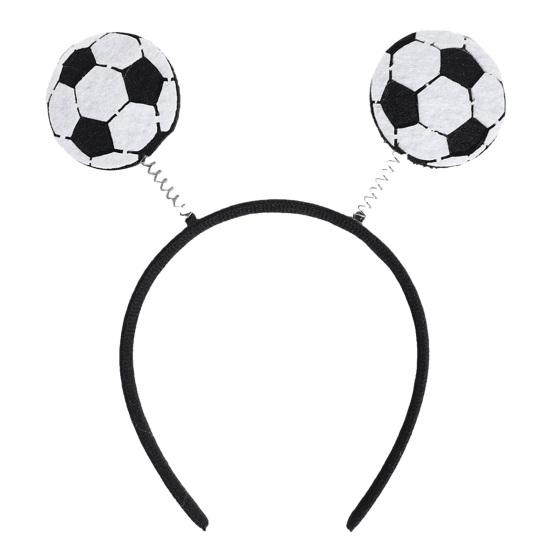 Football Headband with 3D Football Patch Anti-Slip Comfortable Hair Hoop for Adults