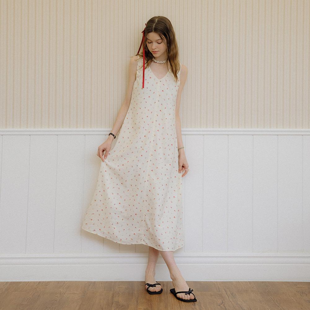 Deondeulob Dd_V-Neck Flower Dress_2Color