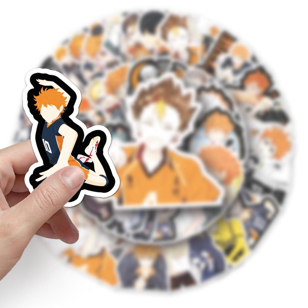 52 Unique Waterproof Haikyuu!! Anime Stickers for Suitcases, Scooters, and Cars