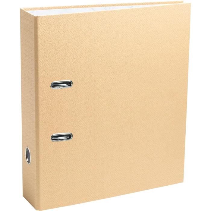 Classeur à levier - EXACOMPTA - Office by Me - A4 - 80 mm - Beige - Carton recyclé