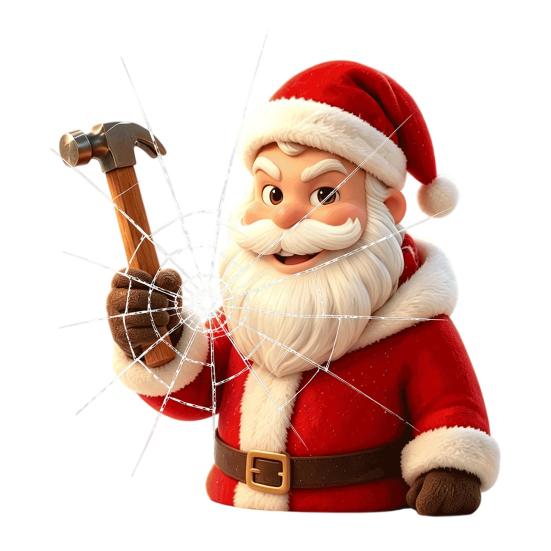 Holiday Theme Wall Stickers Christmas Santa Claus Static Glass Sticker, Removable Window Reusable PVC Festive Decorations Clings for Living