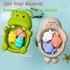 Seal Family Bath Adventure Set - Soft Vinyl Mother Seal and 3 Baby Seals, No Hole Design, Safe for Kids Fun Bath Time