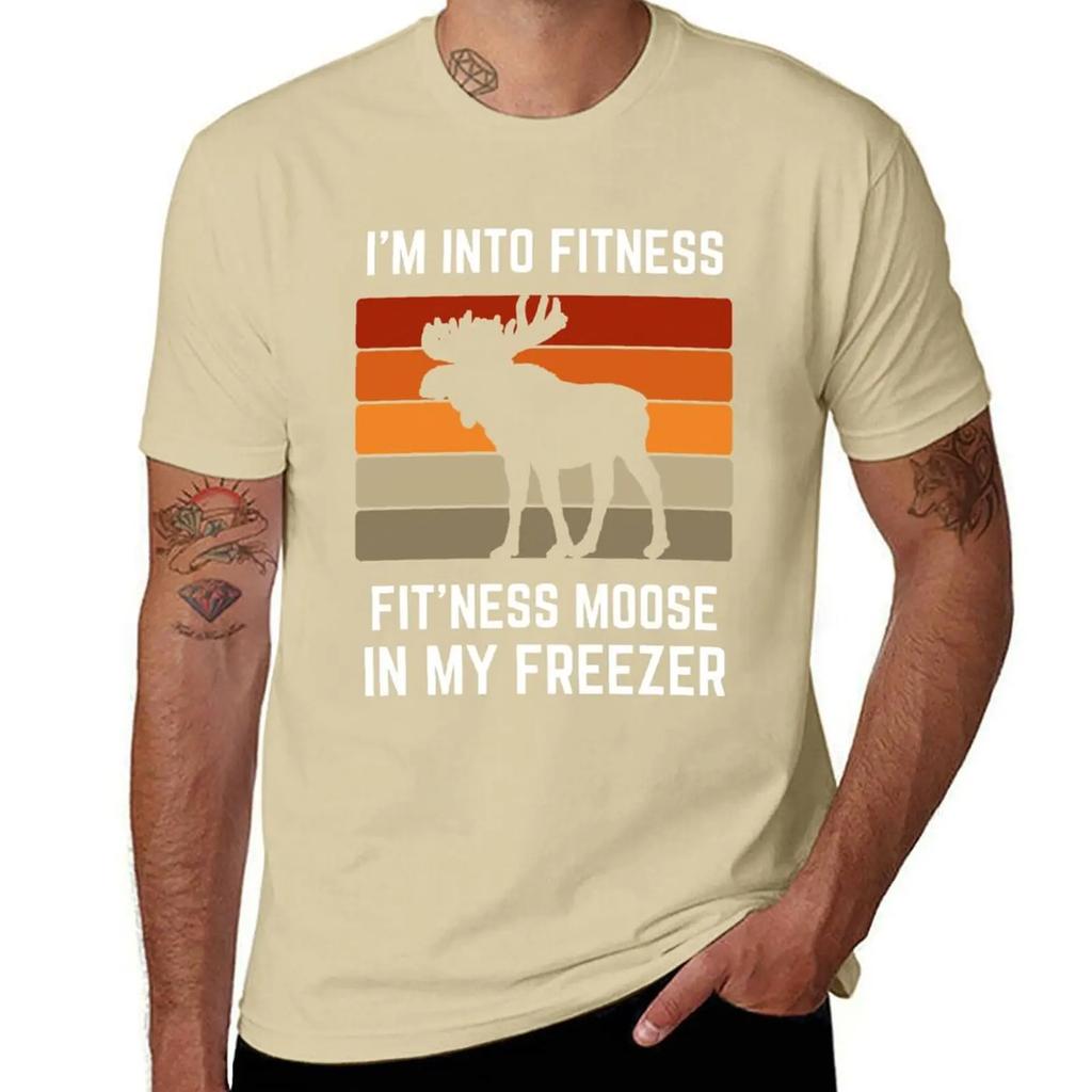 Im Into Fitness Fitness Moose In My Freezer Hunting TShirt Anime Vintage Anime Shirt T Shirt Men