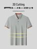 Men's Breathable Cotton Polo Shirt: Short Sleeve, Skin-Friendly, Light Business Casual, Lapel T-shirt, Versatile Base Layer Top.