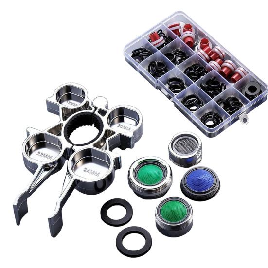 12-в-1 Ключ для аератора Міцний Металевий Стійкий до Іржі Інструмент для Зняття Насадки-Розпилювача Змішувача Кухонний Ванний Раковина Сантехнічний Ремонтний Інструмент