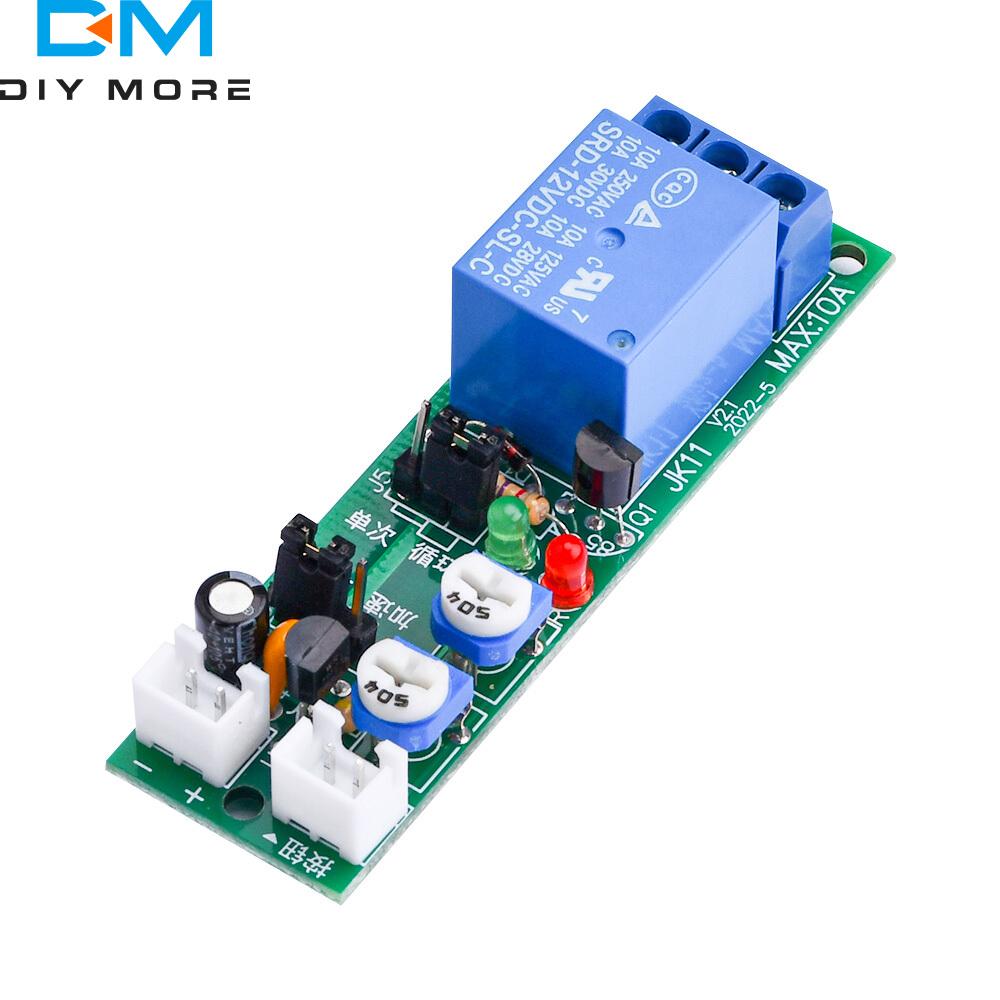 JK11 Adjustable Cycle Timer Delay On/Off Switch Power Supply Relay DC 5V 12V 24V Timer Delay Relay Module (0 -24hours)