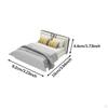 1:20 Dollhouse Bed Scene Decoration, Realistic Miniature Furniture for Chinese Role Play, Bedroom