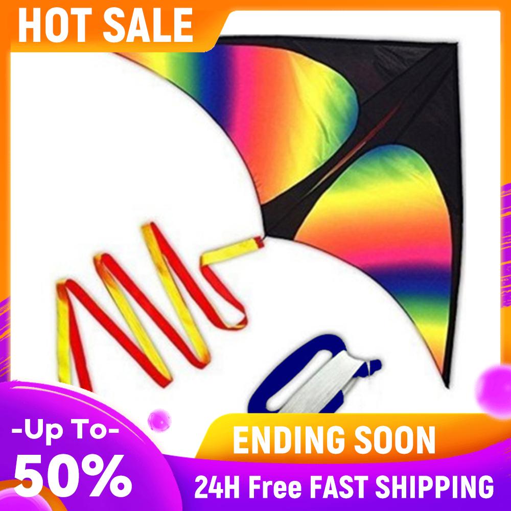 

2x3m Tail Cute Rainbow Kite Easy To Fly Fly Wind Kite with Wire Board Colorful Flight Kite Enhance Coordination Children Gift China Mainland