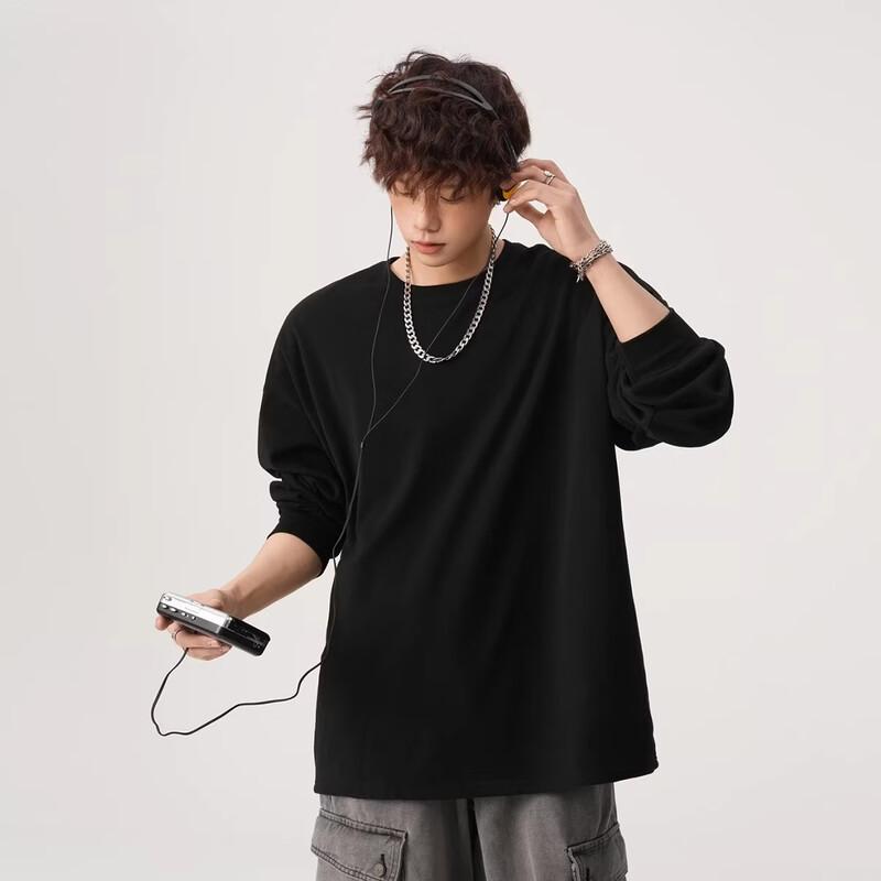 Men's Velvety Loose Fit Round Neck Pullover Sweatshirt