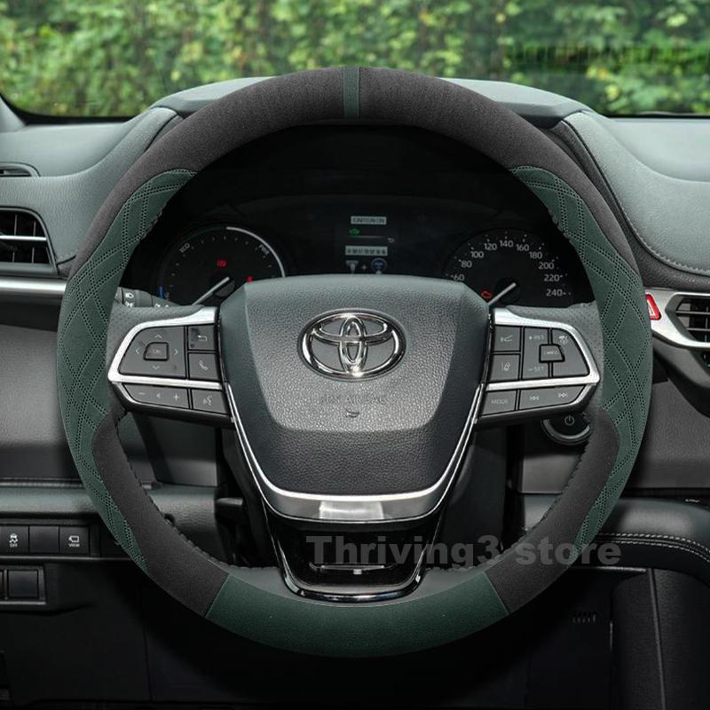 Suede Warm Car Steering Wheel Cover For Toyota Sienna 2026 Camry -2025 Winter Heating Covers For Covers Auto Accessories