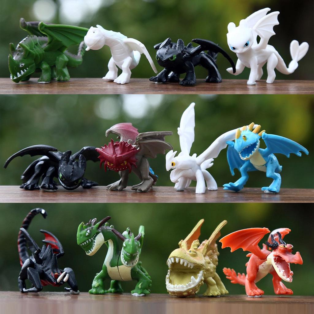 Handgefertigte Zahnlos & Lichtwut Drachen Anime Figur Blind Box Ornament