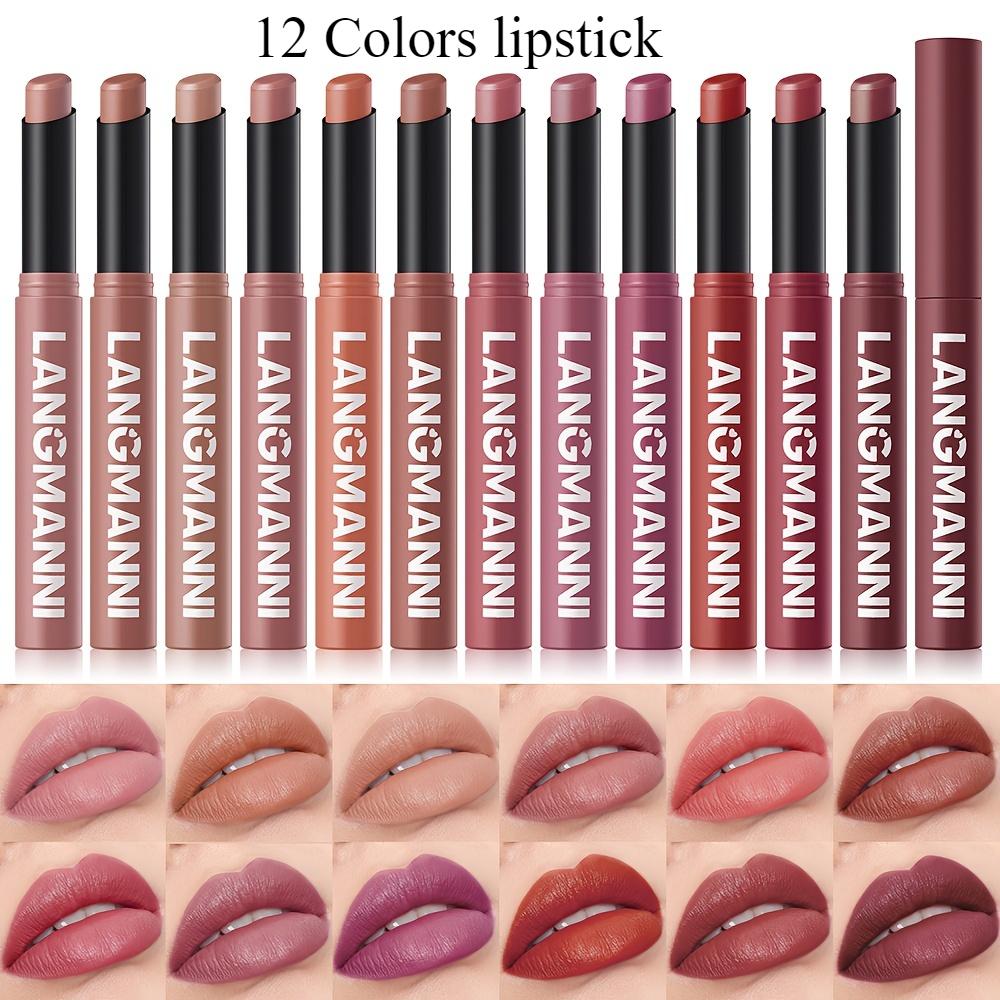 New Rotating Velvet Matte Lipstick Long Lasting Waterproof Lipstick Non-Stick Cup Lip Stain Tint Cosmetics Pencil Liner Makeup