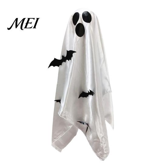 Halloween Hanging Ghost Decorations Scary Decor, Spooky Bat Print Decor for Porch Lighted Ghosts Tree, Glow-in-the-Dark Outdoor Decoration Front Door