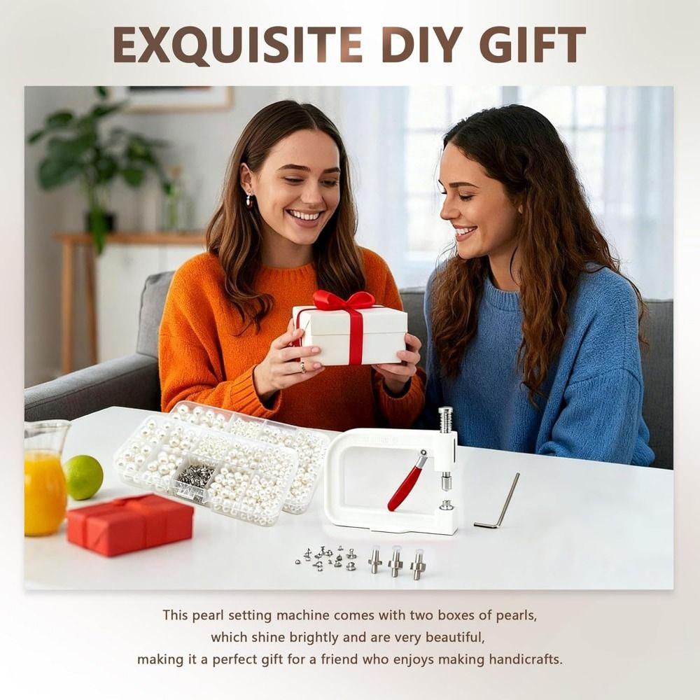 DIY Crafts Pearl Setting Machine Set Rivet Fixing Pearl Setting Set  Clothes Decorating
